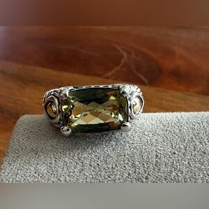 Jai by John Hardy Sterling Silver & 14k accents Citrine Ring 5.25